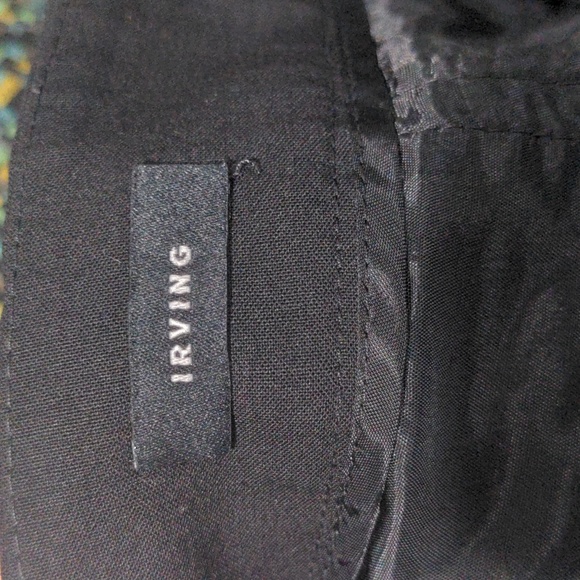 Lafayette 148 Women's Petite Irving Size 10 Black Wool Dress Pant Stretch Taper - Picture 8 of 10